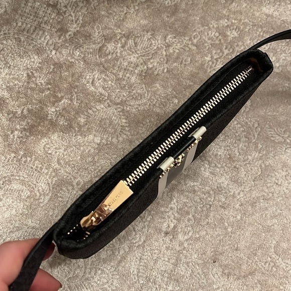 Brand New Michael Kors Center Stripe Belt Bag Zippered Fanny Pack Black & Blue - Picture 4 of 15